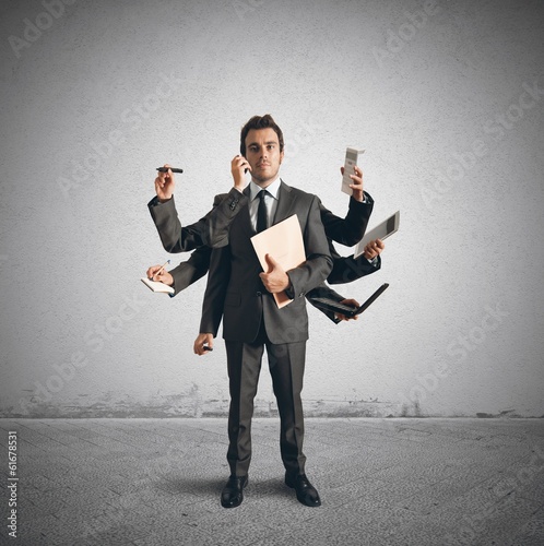 Photo: Multitasking businessman Multitasking businessman