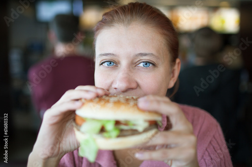 Photo: beauty woman in cafe beauty woman in cafe