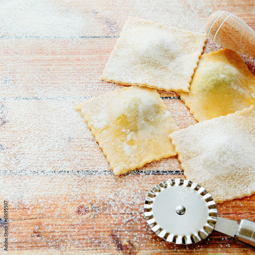 Photo: fresh uncooked ravioli fresh uncooked ravioli