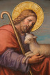 Vienna - Fresco of Jesus as good shepherd in Carmelites church Vienna - Fresco of Jesus as good shepherd in Carmelites church
