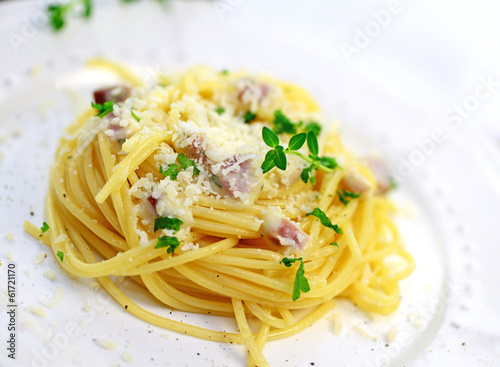 Photo: Spaghetti carbonara Spaghetti carbonara