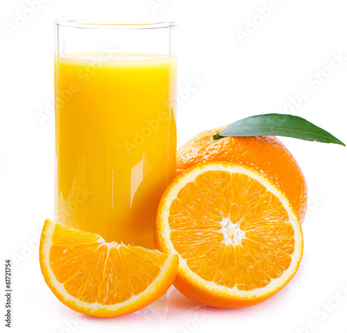 Fresh orange with juice