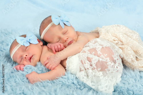 Photo: Newborn twin girls Newborn twin girls