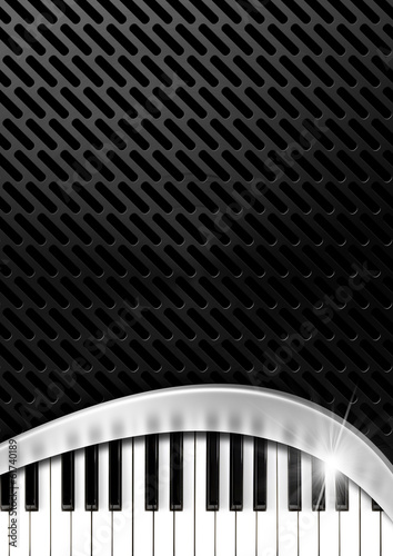 Illustration: Music Background with Piano Keys Music Background with Piano Keys