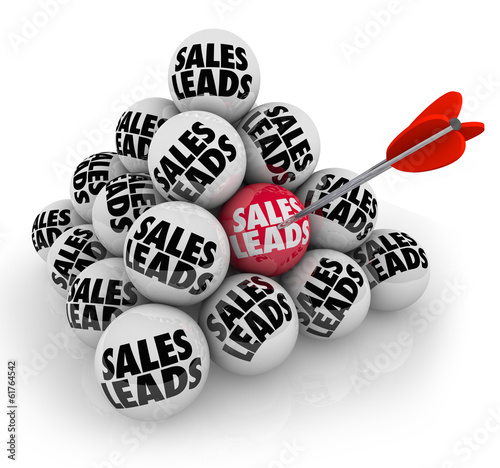 Illustration: Sales Leads Pyramid Balls New Business Customers Prospects Sales Leads Pyramid Balls New Business Customers Prospects