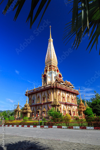 Photo: Wat Chalong temple at sunny day Phuket Thailand Wat Chalong temple at sunny day Phuket Thailand