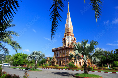 Photo: Wat Chalong temple at sunny day Phuket Thailand Wat Chalong temple at sunny day Phuket Thailand