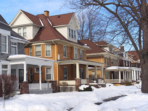 Photo: houses in winter houses in winter