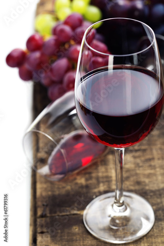Photo: Wine and grape Wine and grape