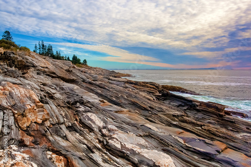 Photo: The rock ledges of Pemaquid Point, Maine The rock ledges of Pemaquid Point, Maine