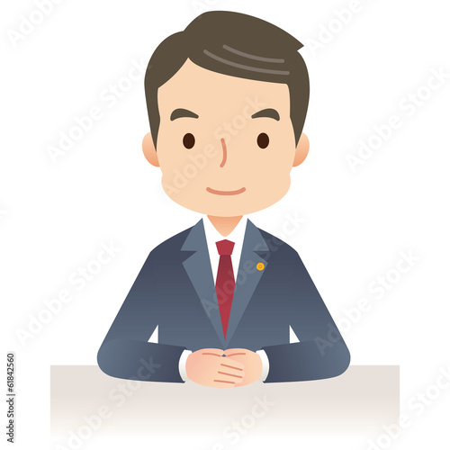 Illustration: スーツを着た男性/弁護士 スーツを着た男性/弁護士