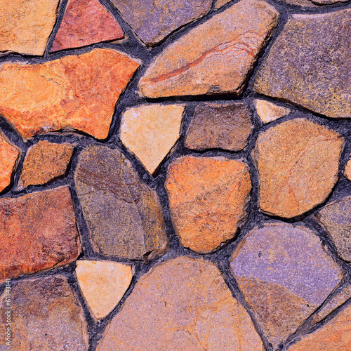 Photo: Fragment of a wall from a chipped stone Fragment of a wall from a chipped stone