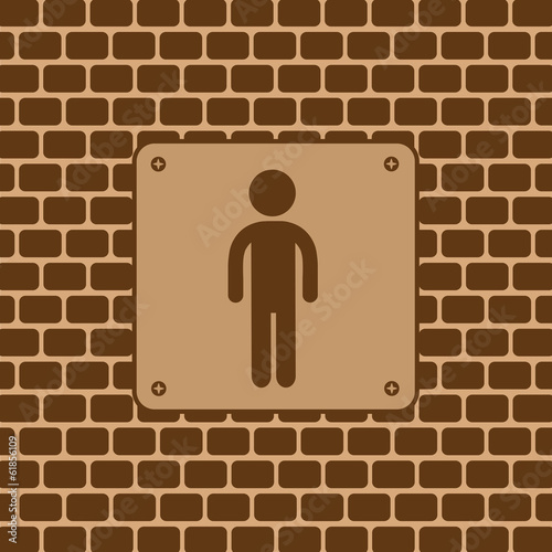 Vector: Vector man restroom sign Vector man restroom sign