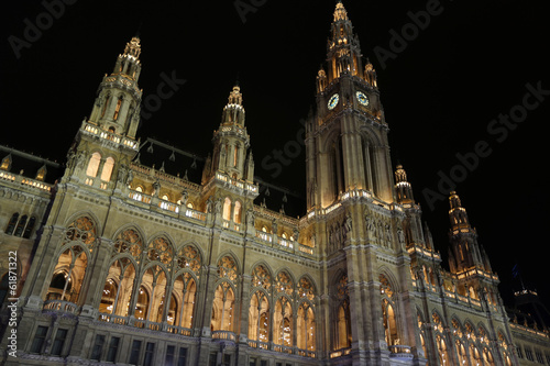 Photo: Vienna City Hall at night Vienna City Hall at night