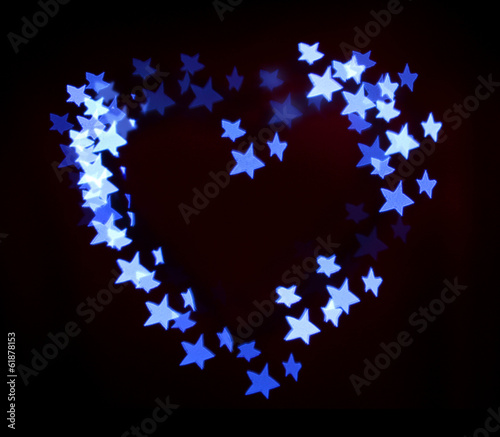 Photo: Bright heart bokeh background Bright heart bokeh background