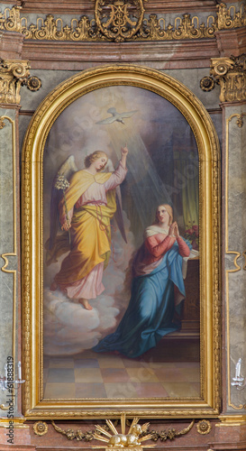 Photo: Vienna - Annunciation from altar of baroque Servitenkirche Vienna - Annunciation from altar of baroque Servitenkirche
