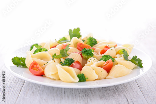 Photo: pasta and vegetables pasta and vegetables