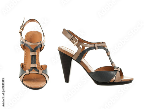 Photo: Beautiful and elegant female shoes. Beautiful and elegant female shoes.