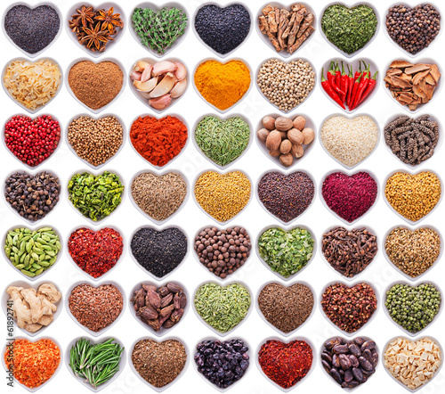 Photo: large collection of different spices and herbs large collection of different spices and herbs