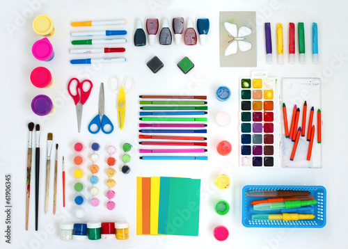 Photo: Set of tools for painting drawing modeling and applique Set of tools for painting drawing modeling and applique