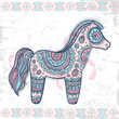 Vintage vector ethnic horse illustration Vintage vector ethnic horse illustration