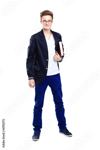 Photo: Happy male student smiling Happy male student smiling