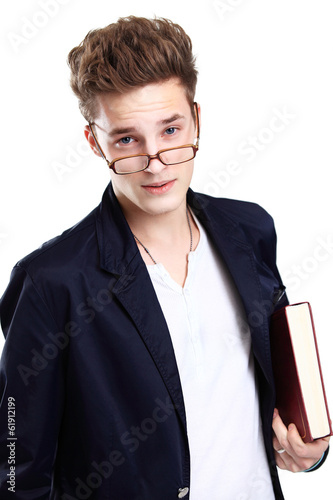 Photo: Happy male student smiling Happy male student smiling
