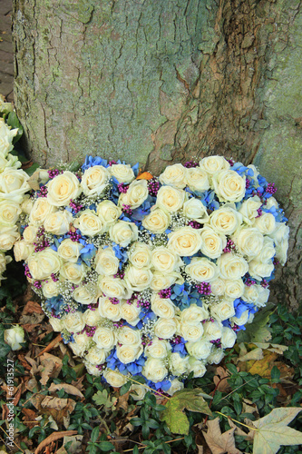 Photo: Heart shaped sympathy flowers Heart shaped sympathy flowers