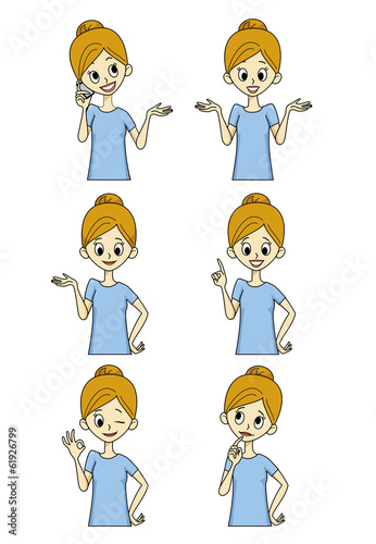 Vector: Women posing Women posing