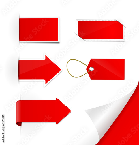 Vector: Schilder Set rot Schilder Set rot