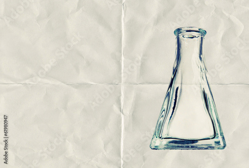 Photo: glass flask paper glass flask paper