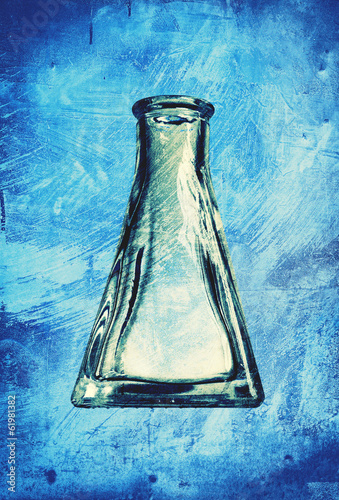 Photo: grungy glass flask grungy glass flask