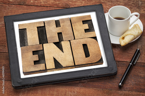 Photo: the end in wood type the end in wood type