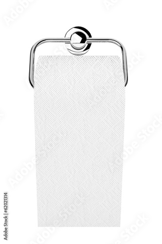 Photo: Toilet paper on chrome holder Toilet paper on chrome holder