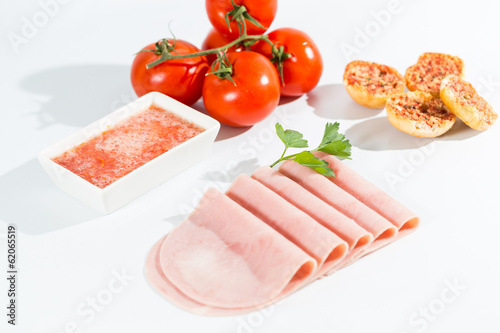 Photo: Thin slices of ham Thin slices of ham