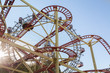 Ferris Wheel and Roller Coaster in Vienna, Austria. Ferris Wheel and Roller Coaster in Vienna, Austria.