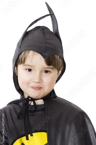 Photo: Boy with carnival costume. Little hero - batman Boy with carnival costume. Little hero - batman