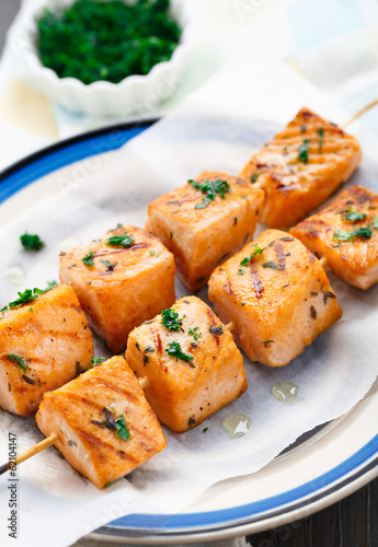 Photo: Salmon skewers Salmon skewers