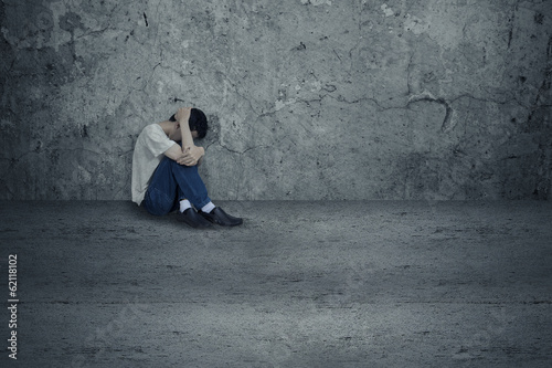 Photo: Stressed drug user Stressed drug user