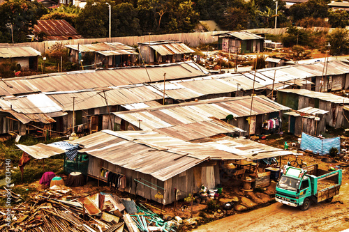 Photo: Workers' houses in Bangkok thailand, Slum in Bangkok City Workers' houses in Bangkok thailand, Slum in Bangkok City