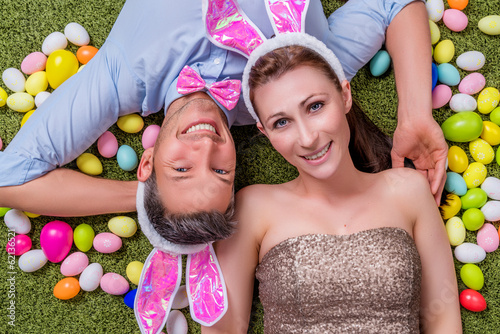 Photo: happy easter couple happy easter couple