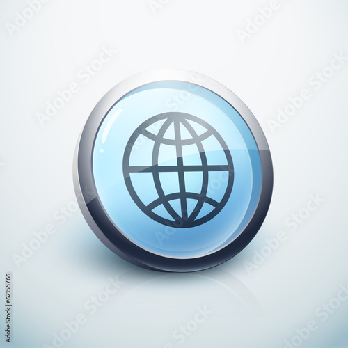 Vector: icône bouton internet monde planète icône bouton internet monde planète