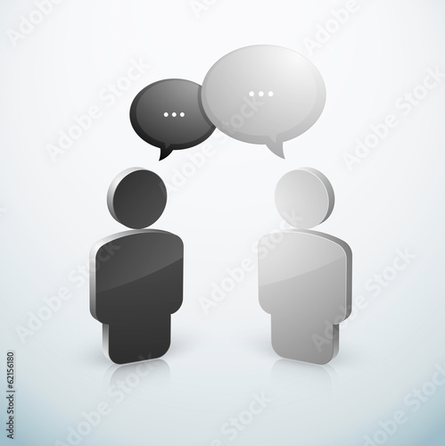 Vector: Conversation diccussion homme bulle Conversation diccussion homme bulle