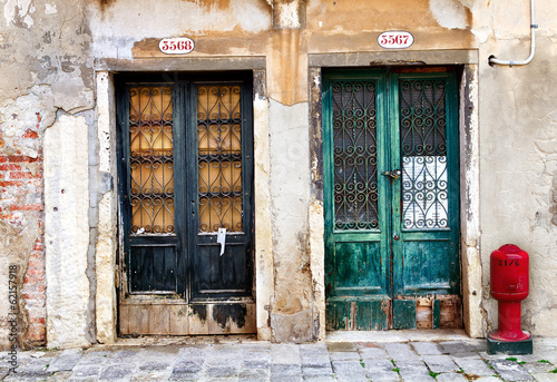 Illustration: Old doors in Venice Old doors in Venice