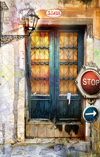 Illustration: Venetian old door Venetian old door