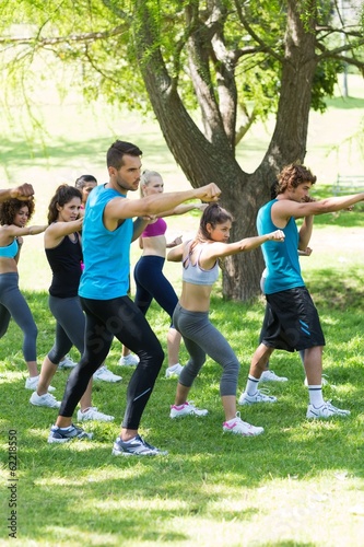 Photo: People exercising in the park People exercising in the park