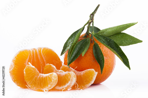 Photo: Tangerine on white background Tangerine on white background
