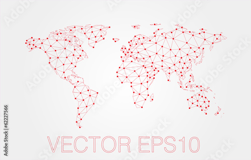 Vector: red map abstract isolated on a white backgrounds red map abstract isolated on a white backgrounds