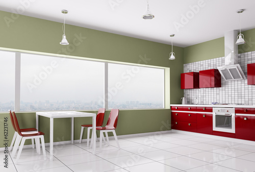 Illustration: Modern kitchen interior Modern kitchen interior