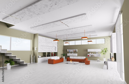 Illustration: Interior of modern living room Interior of modern living room